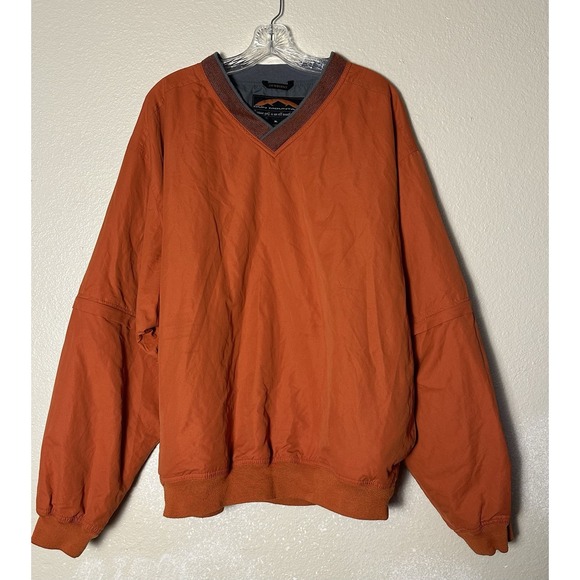 Sun Mountain Other - Sun Mountain Dewpoint Pullover Jacket Men's Removable Sleeves Golf XL Orange